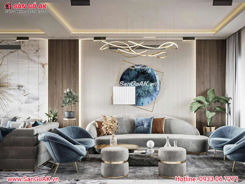 Thi công tấm ốp lam sóng PS trên bề mặt bằng phẳng, khô ráo