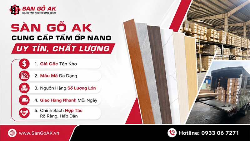 SÀN GỖ AK - công ty cung cấp tấm ốp Nano uy tín, chất lượng