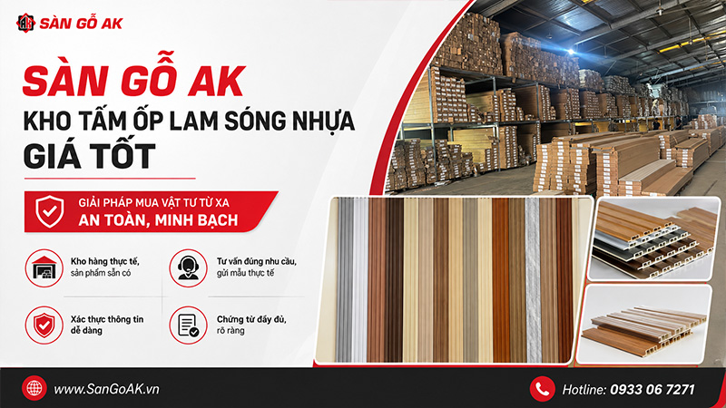 SÀN GỖ AK - Kho cung cấp lam sóng nhựa giá tốt, uy tín, chất lượng