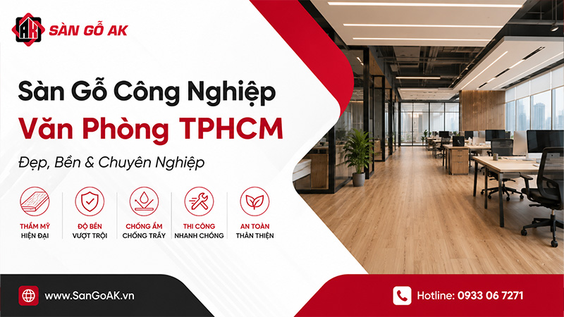 Sàn gỗ công nghiệp cho văn phòng đẹp, bền và chuyên nghiệp tại TPHCM