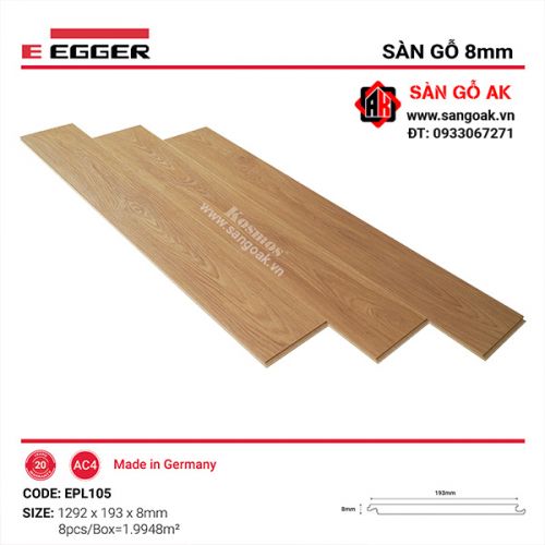 Sàn Gỗ Công Nghiệp Đức Egger 8mm EPL105