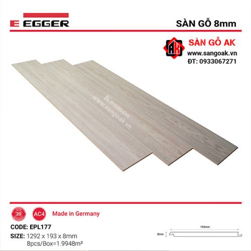 Sàn Gỗ Công Nghiệp Đức Egger 8mm EPL177