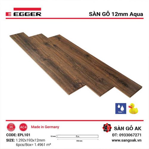 Sàn Gỗ Công Nghiệp Đức Egger Aqua 12mm EPL101