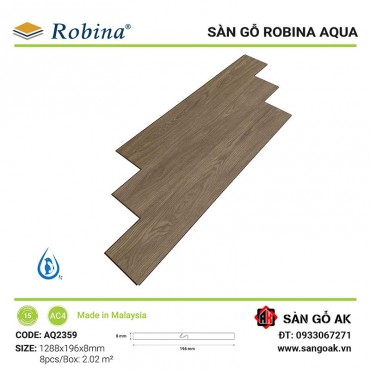 Sàn Gỗ Công Nghiệp Malaysia Robina Aqua 8mm AQ2359
