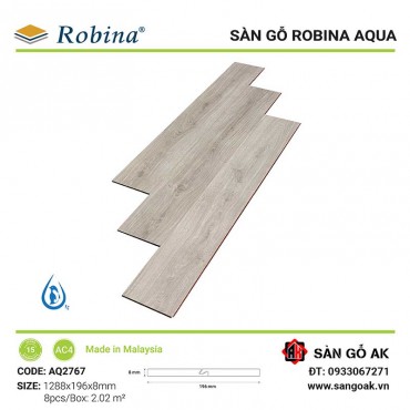 Sàn Gỗ Công Nghiệp Malaysia Robina Aqua 8mm AQ2767