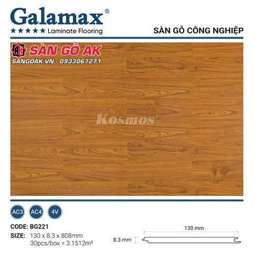Sàn Gỗ Công Nghiệp TQ Galamax 8.3mm BG221