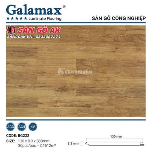 Sàn Gỗ Công Nghiệp TQ Galamax 8.3mm BG222