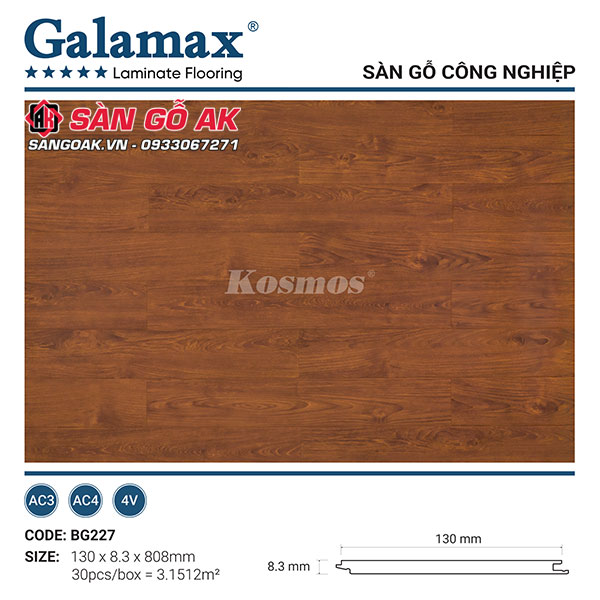 Hình ảnh về sàn gỗ công nghiệp Galamax BG227