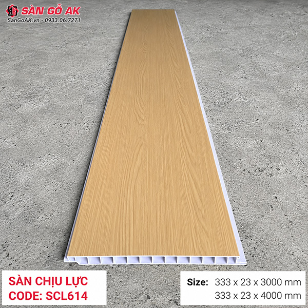 Sàn chịu lực SCL614 có thiết kế dạng thanh với chiều dài 3m và 4m tùy chọn