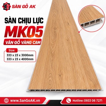Sàn nhựa chịu lực gác lửng MK05 vân gỗ vàng cam