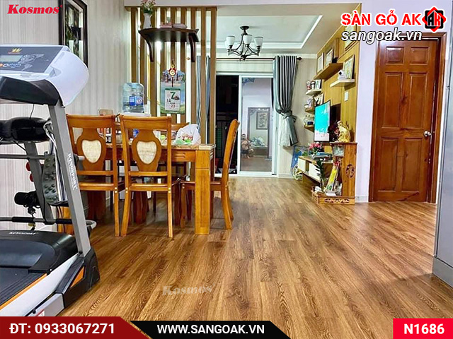 Công trình thực tế sàn nhựa hèm khóa Kosmos N1686