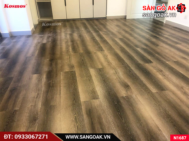 Công trình thực tế sàn nhựa hèm khóa Kosmos SPC N1687