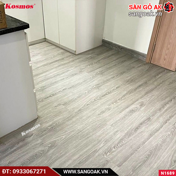 Công trình thực tế sàn nhựa hèm khóa Kosmos SPC N1689