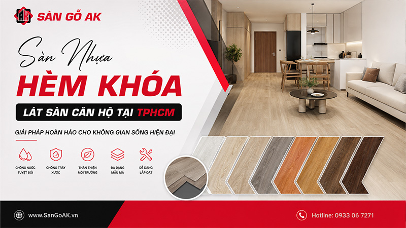 Sàn nhựa hèm khóa lát sàn căn hộ tại TPHCM