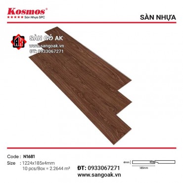 Sàn Nhựa Hèm Khóa Kosmos SPC 4mm N1681