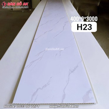 Tấm nhựa Nano ốp tường vân đá trắng H23