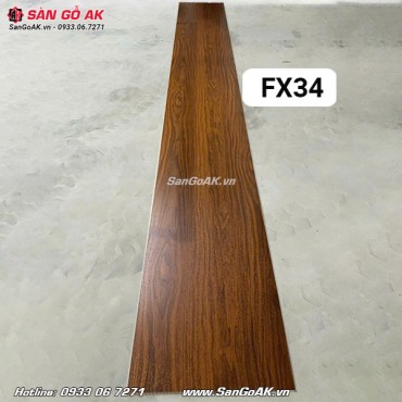 Tấm nhựa Nano ốp tường vân gỗ nâu FX34