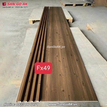 Tấm nhựa Nano ốp tường vân gỗ nâu FX49