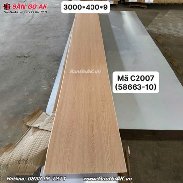 Tấm nhựa Nano ốp tường vân gỗ vàng nhạt C2007
