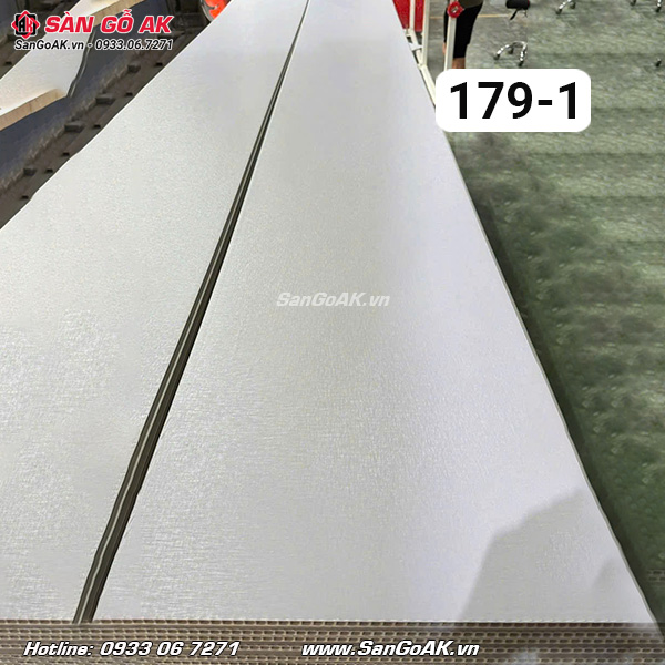 Tấm nhựa Nano 179-1 vân vải trắng kem dùng để ốp tường, ốp trần nội thất