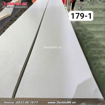 Tấm nhựa Nano ốp tường vân vải trắng kem 179-1