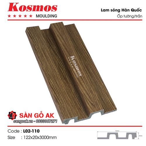 Tấm ốp lam 2 sóng cao Hàn Quốc L02-110