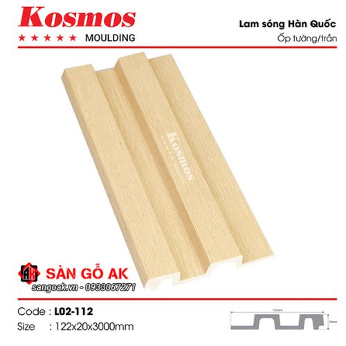 Tấm ốp lam 2 sóng cao Hàn Quốc L02-112