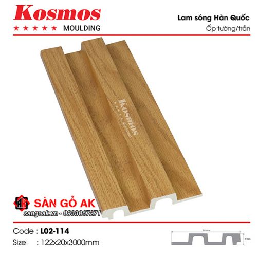 Tấm ốp lam 2 sóng cao Hàn Quốc L02-114
