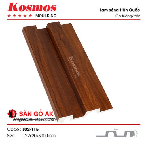 Tấm ốp lam 2 sóng cao Hàn Quốc L02-115