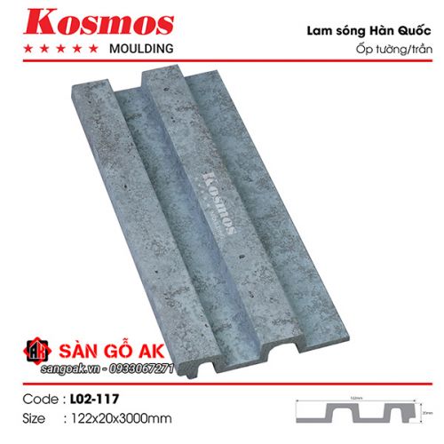 Tấm ốp lam 2 sóng cao Hàn Quốc L02-117