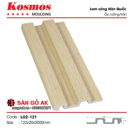 Tấm ốp lam 2 sóng cao Hàn Quốc L02-121