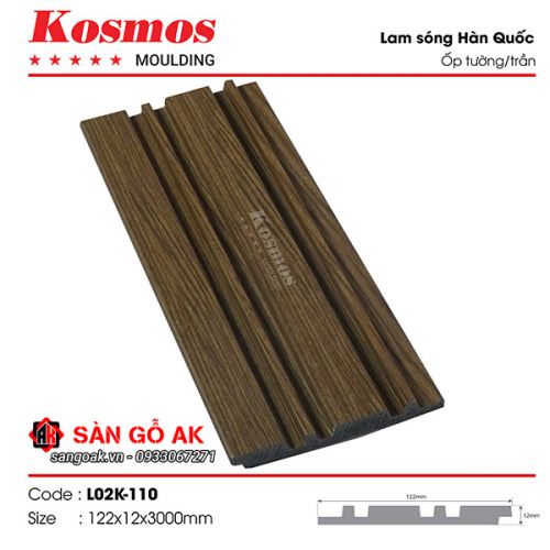 Tấm ốp lam 2 sóng kép Hàn Quốc L02K-110