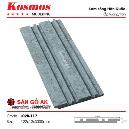 Tấm ốp lam 2 sóng kép Hàn Quốc L02K-117