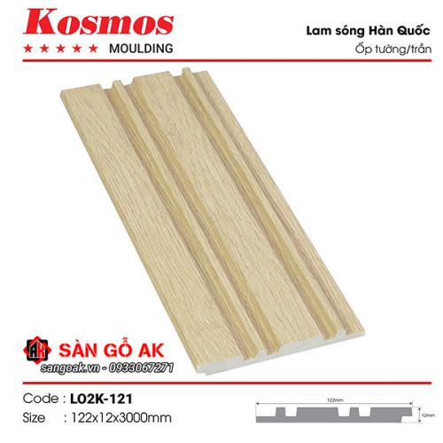 Tấm ốp lam 2 sóng kép Hàn Quốc L02K-121