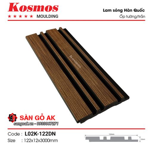 Tấm ốp lam 2 sóng kép Hàn Quốc L02K-122DN