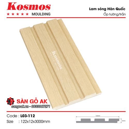 Tấm ốp lam 3 sóng Hàn Quốc L03-112