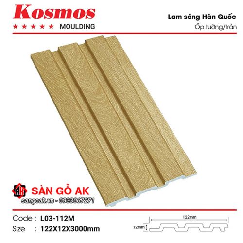 Tấm ốp lam 3 sóng Hàn Quốc L03-112M
