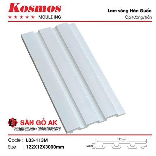 Tấm ốp lam 3 sóng Hàn Quốc L03-113M