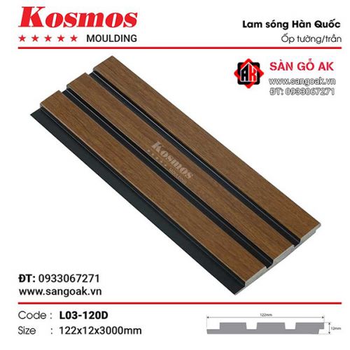 Tấm ốp lam 3 sóng Hàn Quốc L03-120D