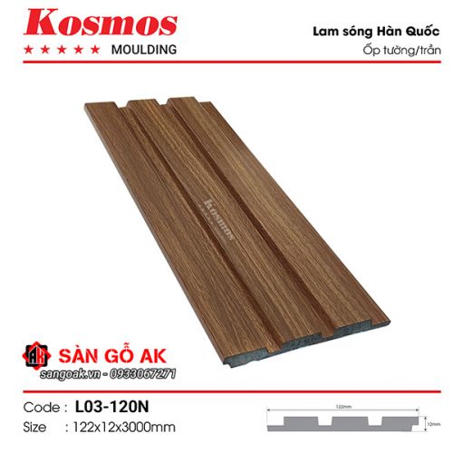 Tấm ốp lam 3 sóng Hàn Quốc L03-120N