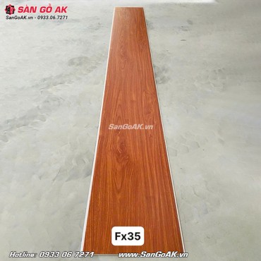 Tấm nhựa Nano ốp tường vân gỗ đỏ cam FX35