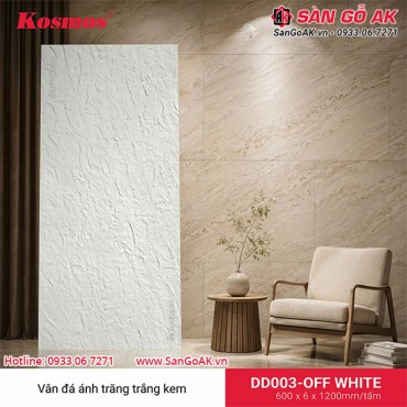 Tấm ốp đá dẻo Kosmos DD003-OFF WHITE vân đá ánh trăng trắng kem