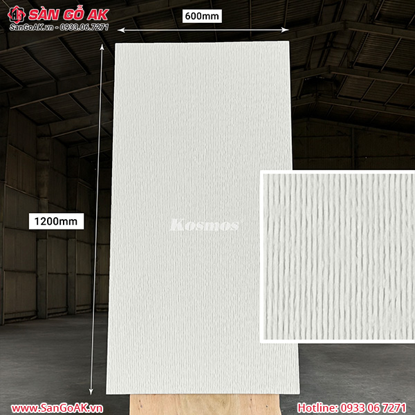 Tấm ốp đá dẻo vân đá rãnh sâu trắng kem DD006-OFF WHITE tại kho Sàn Gỗ AK