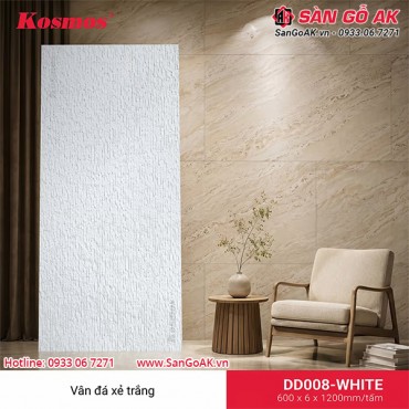 Tấm ốp đá dẻo Kosmos DD008-WHITE vân đá xẻ trắng