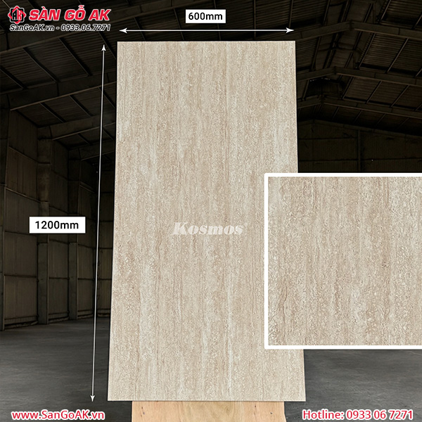Sàn Gỗ AK nơi cung cấp tấm ốp đá dẻo Travertine Romano DD001-TR3 vàng nâu