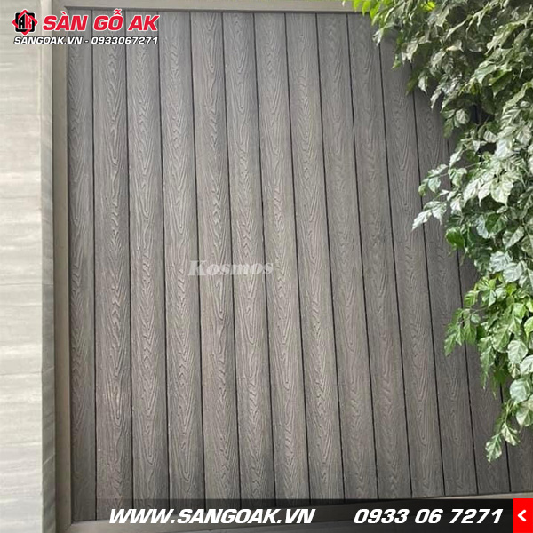Công trình thực tế trang trí ngoại thất với tấm ốp Kosmos màu Dark Grey