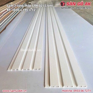 Tấm ốp lam 3 sóng giá rẻ GRH-02 màu trắng ngà