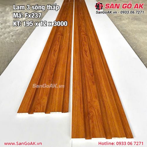 Tấm ốp lam 3 sóng giá rẻ FX237 vân gỗ vàng cam