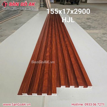 Tấm ốp lam 4 sóng cao giá rẻ HJL vân gỗ đỏ cam