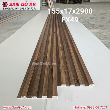 Tấm ốp lam 4 sóng cao giá rẻ FX49 vân gỗ nâu